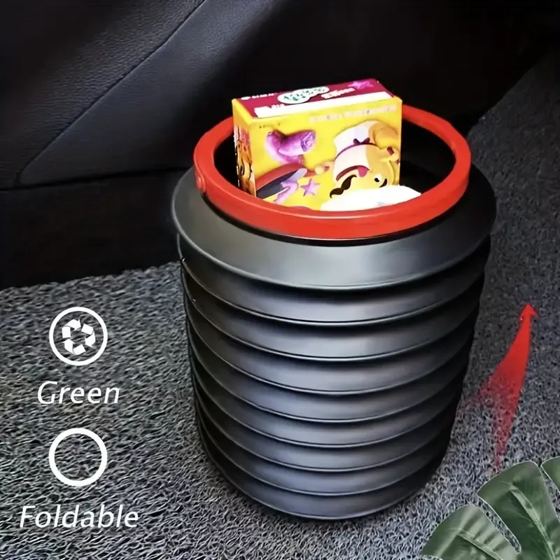 Portable Car Trash Bin – Foldable Outdoor Fishing Bucket Trash Can