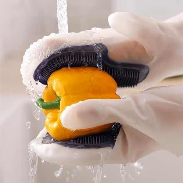 Dishwashing gloves with food standard silicone 1 pair-